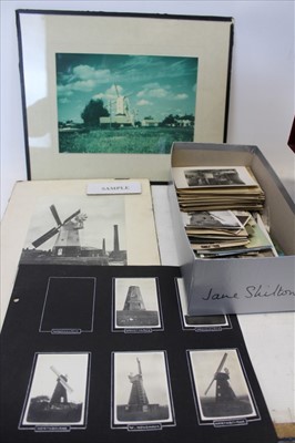 Lot 2626 - Postcards and other related items. Real photographic postcards of British Windmills, a good quantity of exterior and some interior views. Mainly identified, local cards including Aldeburgh, Thorpn...