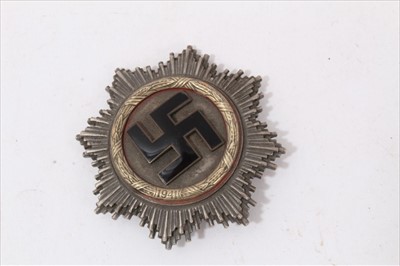 Lot 554 - Nazi German Cross (Gold type), with four rivet construction and broad pin backing