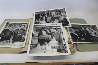 Lot 2628 - Film memorabilia Assignment in Brittany original typed film script with corrections and twenty black and white film stills. Another typed script and several 1940's typed stories of films including...