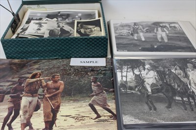 Lot 2630 - Large quantity of film memorabilia including a large collection of Yul Brenner photographs  and film stills and lobby cards. Other actors include Charlton Heston, Richard Widmark,press release phot...