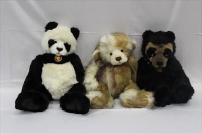 Lot 2772 - Collection of Charlie Bears including Monium, Jackie, Shades, Pudding, Cinders, Josie, Tinsel, Nancy, Parsnip