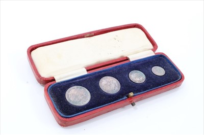 Lot 227 - G.B. Victoria YH four coin Maundy set 1841 in original case of issue (N.B. minor field marks noted on fourpence) otherwise GEF-AU (1 coin set)