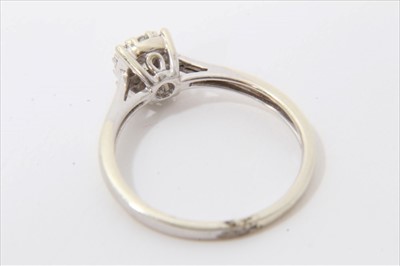 Lot 59 - 9ct white gold diamond flower head cluster ring