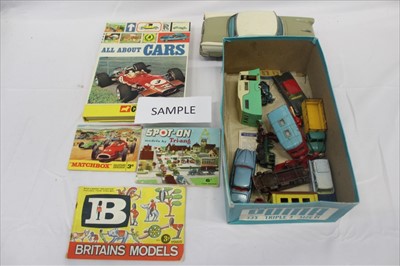 Lot 2752 - Matchbox 1-75 Series boxed models (5) 1 empty box, 3 early models of Yesteryear also boxed plus a selection of catalogues, empty Spot-On box 111A Ford Thames Trader and some early unboxed Dinky & C...