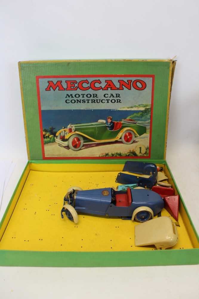 Lot 2784 - Meccano  Motor Car Construction (partially constructed) with some additional items in original box