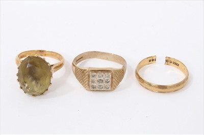 Lot 3314 - Three gold 9ct rings