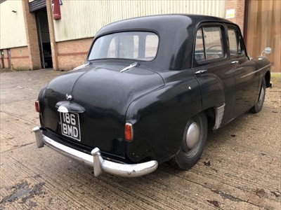 Lot 2950 - 1954 Hillman Minx Mark VII, 1265cc engine, finished in black with red interior, Registration No. 186 BMD