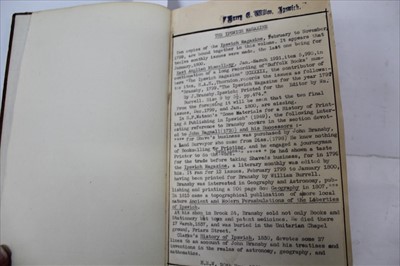 Lot 2423 - John Bransby - Ipswich Magazine, ten (of twelve monthly editions of this short lasting periodical) bound in one volume spanning Feb-Nov 1799, polished calf binding