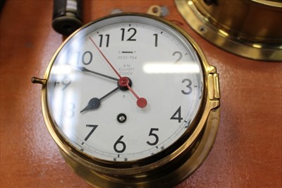 Lot 3889 - Elliot brass ships bulkhead clock