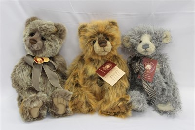 Lot 2776 - Charlie Bears selection including Wojtek, Violet, Tobias, Charlie 2011, Ice Lolly, Mumbles, Icicle, Anniversary Jack, Fidget, Courtney