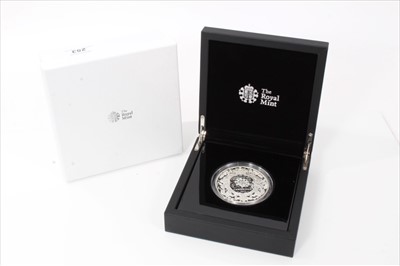 Lot 253 - G.B. The Royal Mint Silver Proof 5oz coin commemorating 'The Christening of HRH Prince George' £10 2013 (N.B. boxed with Certificates of Authenticity) (1 coin)