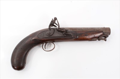 Lot 811 - George III flintlock pistol by Peacock, London