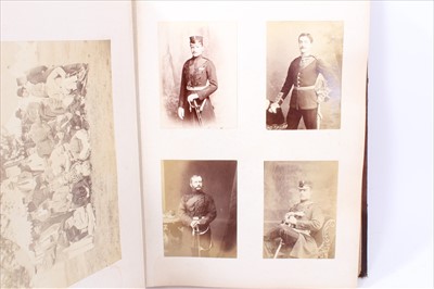 Lot 611 - Victorian leather bound military photograph album, containing photographs of Malta, Gibraltar and Egypt with portraits of soldiers and scenes of everyday life, circa. 1880