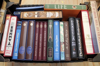 Lot 2647 - Books selection of Folio Society books including Dracula Bram Stoker, illustrations by Abigail Rover, The Arabian Nights illustrated by Detmold etc, all in slip cases.