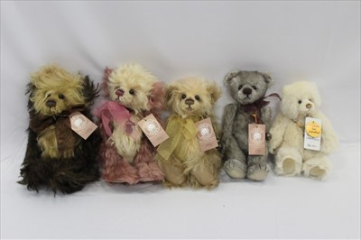 Lot 2854 - Charlie Bears selection from the Minimo series including Chocolate Chip, Raspberry Pavlova, Pancake, Bobtail, Downey, Whiskers, Scratch, Pitter Patter, Rocky, Flurry, Felicity