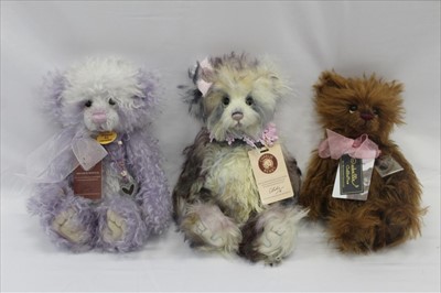 Lot 2857 - Charlie Bear selection including Charlie 2014, Anniversary Symphony, Anniversary Pumpkin, Anniversary Cheesecake, Twizzle, Marie