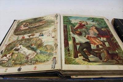 Lot 2651 - Two albums of scraps both large and small, themes include military, police, personalities, Queen Victoria