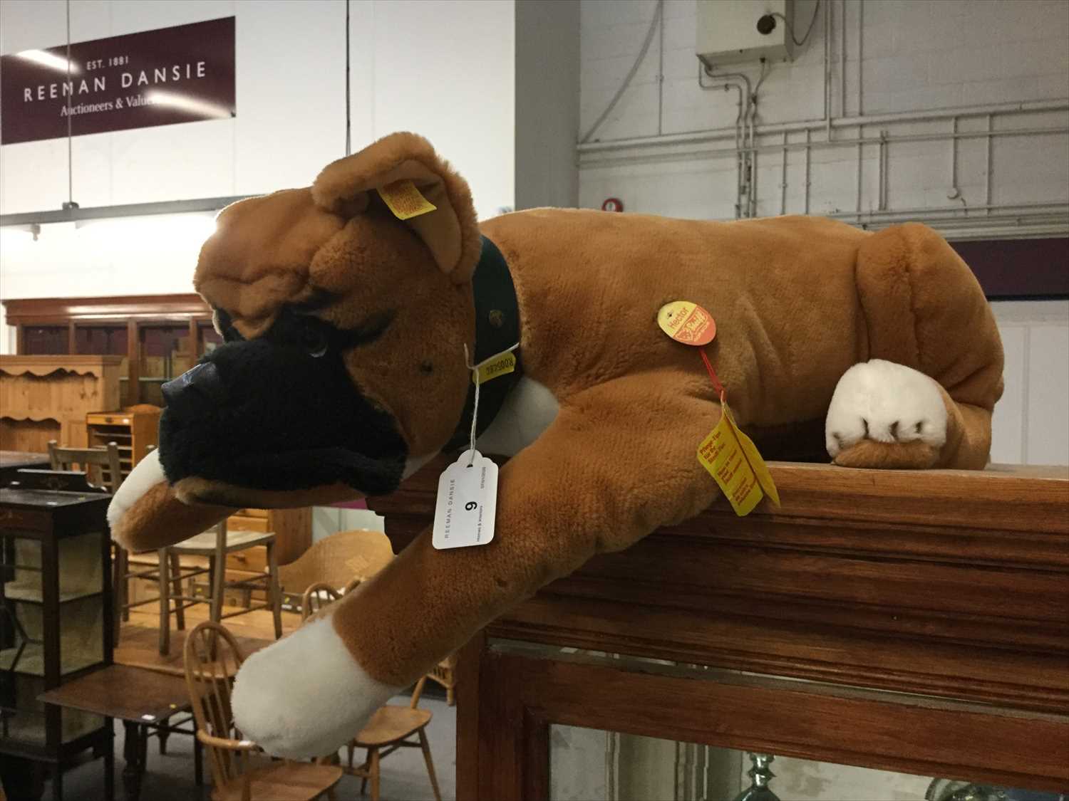 Lot 9 - Steiff dog- Hector, with tag and button