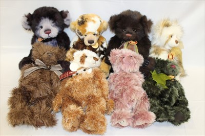 Lot 2862 - Charlie Bears selection including Kelvin, Lauren, Hot Cross Bun, Ivy, Angela, Leonie, Barney, Cody