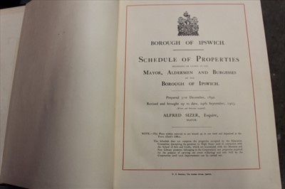 Lot 2439 - Various Ipswich Institutions - Borough of Ipswich Schedule of Properties. Also Historic Buildings in Ipswich, pub. By the Ipswich Society and a quantity of similar works