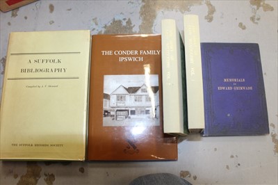 Lot 2435 - Suffolk Biography: In Memorium Edward Grimwade (1812-1886); The Conder Family, Ipswich, 2000. Diary of Lady Willoughby, 2 Vols., 1846, Steward’s Suffolk Bibliography and 12 others (16 in total)