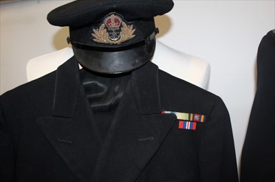 Lot 3127 - 1940's Naval uniform with cap and coat.