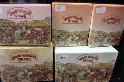 Lot 2134 - Collection of 10 boxed David Winter cottages