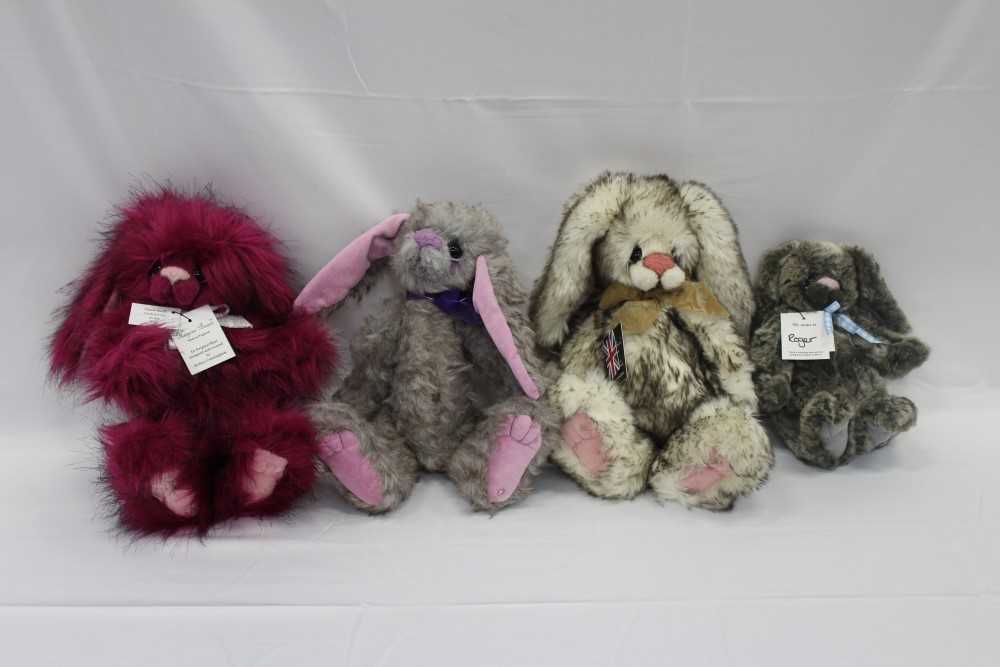 Lot 2866 - Selection of Kaycee Bears by Kelsey Cunningham including Kyra, Teacup, Clover, Roger, Trouble, Curtis, Grape, Clementine, Kiwi, Lucy Locket, Tiddles, Gina