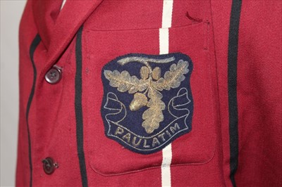 Lot 3129 - 1930's/40's University College London stripped blazer with 'Paulatim' badge plus UCS stripped blazer 2nd. X1 1940.