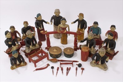 Lot 638 - Javanese miniature model Gamalan orchestra