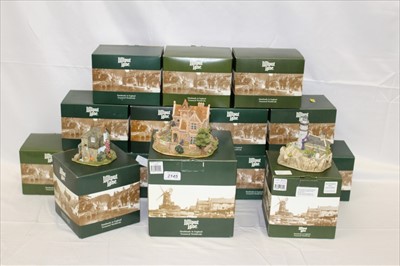 Lot 2145 - Collection of 15 Lilliput Lane cottages, all boxed, to include Lundy Lighthouse, Happy 21st Birthday, Jack's Corner, and others