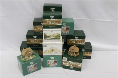 Lot 2148 - Collection of 16 Lilliput Lane cottages, all boxed, to include Birthday Cottage, Nursery Cottage, Tollborth Llanfair, and others