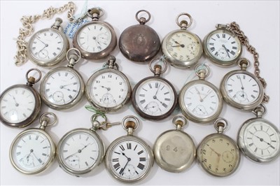 Lot 3366 - Collection pocket watches including military, railway and Braille