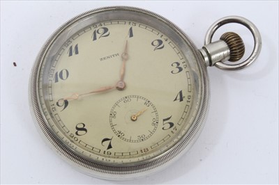 Lot 3366 - Collection pocket watches including military, railway and Braille