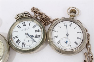 Lot 3366 - Collection pocket watches including military, railway and Braille