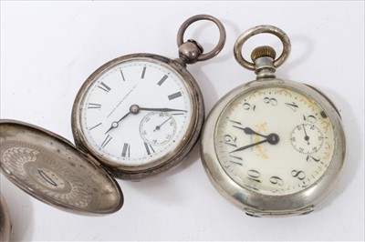Lot 3366 - Collection pocket watches including military, railway and Braille