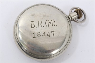 Lot 3366 - Collection pocket watches including military, railway and Braille