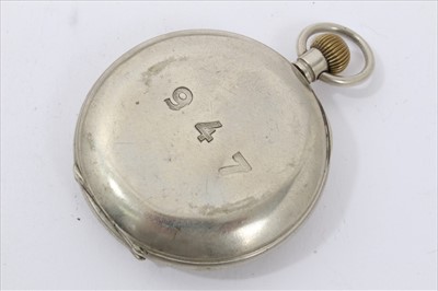 Lot 3366 - Collection pocket watches including military, railway and Braille