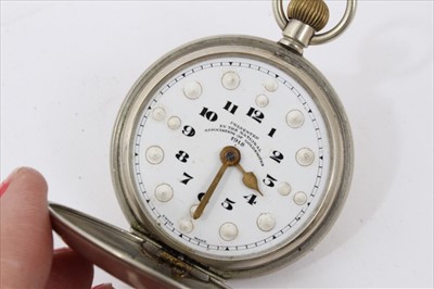 Lot 3366 - Collection pocket watches including military, railway and Braille