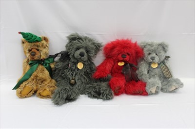 Lot 2869 - Charlie Bear selection including Merlin, Rudolph, Star, Dudley, Parkin, Tom, Philomena, Libby, Troy, Chanelle. All with tags.