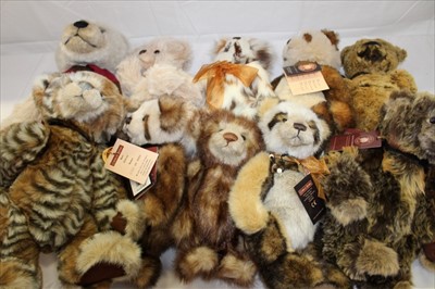 Lot 2872 - Charlie Bear selection including Abhay, Anniversary Thomas, Fluff, Anniversary Anna, Anniversary Mia, Anniversary Ross, Clara, Kenny, Birthday Wojtek