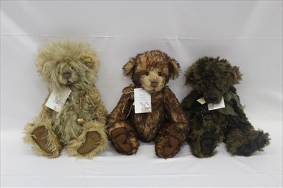 Lot 2876 - Charlie Bear Isabelle Collection including Lili B, Roulette, Nuzzle, Figgy Pudding, Bedhead, Tattycoram. All with bags and tags.