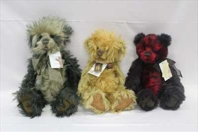 Lot 2876 - Charlie Bear Isabelle Collection including Lili B, Roulette, Nuzzle, Figgy Pudding, Bedhead, Tattycoram. All with bags and tags.