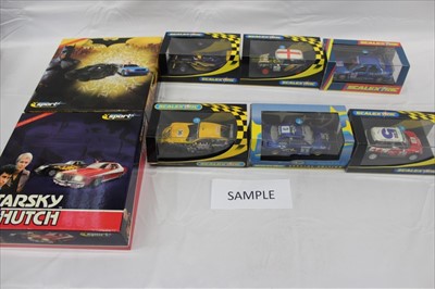 Lot 2832 - Scalextrix selection of boxed cars including Batman Begins, Starsky & Hutch and others (qty)