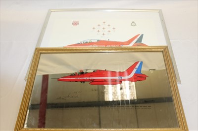 Lot 2836 - Selection of Aircraft boxed  models including Corgi, Franklin Mint & otehrs plus Red Arrows mirror and picture (signed)