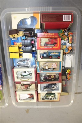 Lot 2837 - Diecast boxed selection with Minichamps, Mattell, Universal Studios with larger scale models plus range of Corgi TV related unboxed models Mickey Mouse, Scooby Doo etc