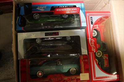 Lot 2803 - Diecast boxed selection of 1:18 scale models including Maisto, Burago, Road Legends plus American Muscle 1964 Pontiac 1-12 scale (qty)