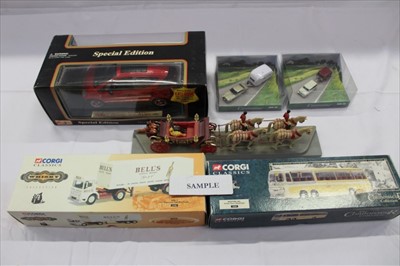 Lot 2828 - Selection of boxed diecast models including TV Related, Vintage Glory, State Coaches, various manufacturers including Corgi, Maisto etc (qty)