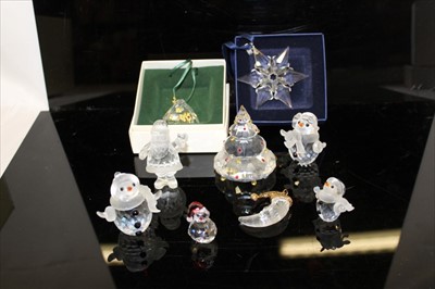 Lot 2158 - Collection of Swarovski Crystal Christmas ornaments