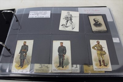 Lot 2659 - Cigarette and postcards selection  in Ogdens Guinea Golds, Faulkner Kipling Series, Gallaher South African Series, Will Transvaal Series, Boer War and South African postcards etc